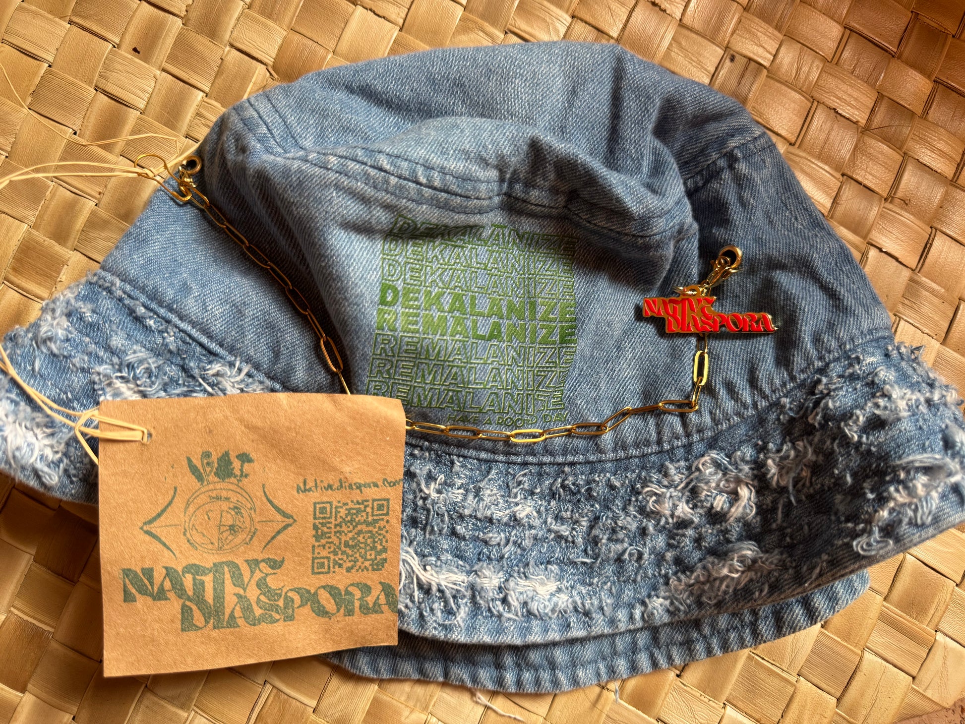 Denim Bucket Hat (Green)