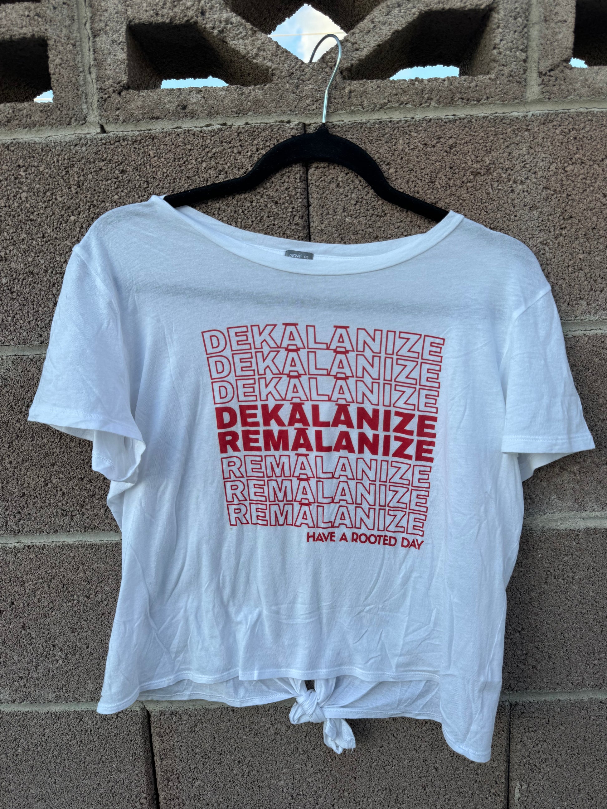 Up-cycled Tying shirt/crop