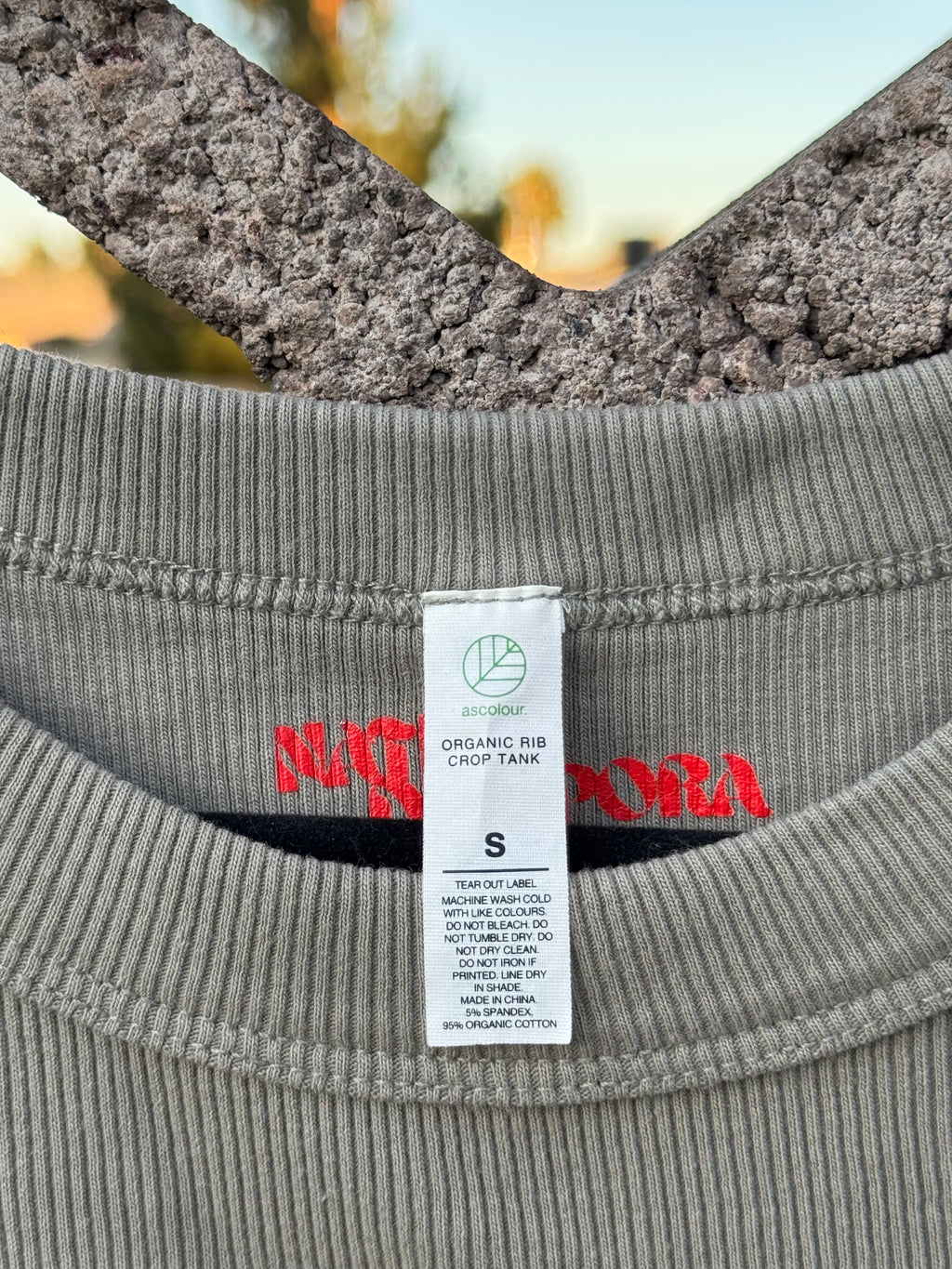 Re-used Organic Cotton AS Colour Dekālānize These Fakas Crop tank