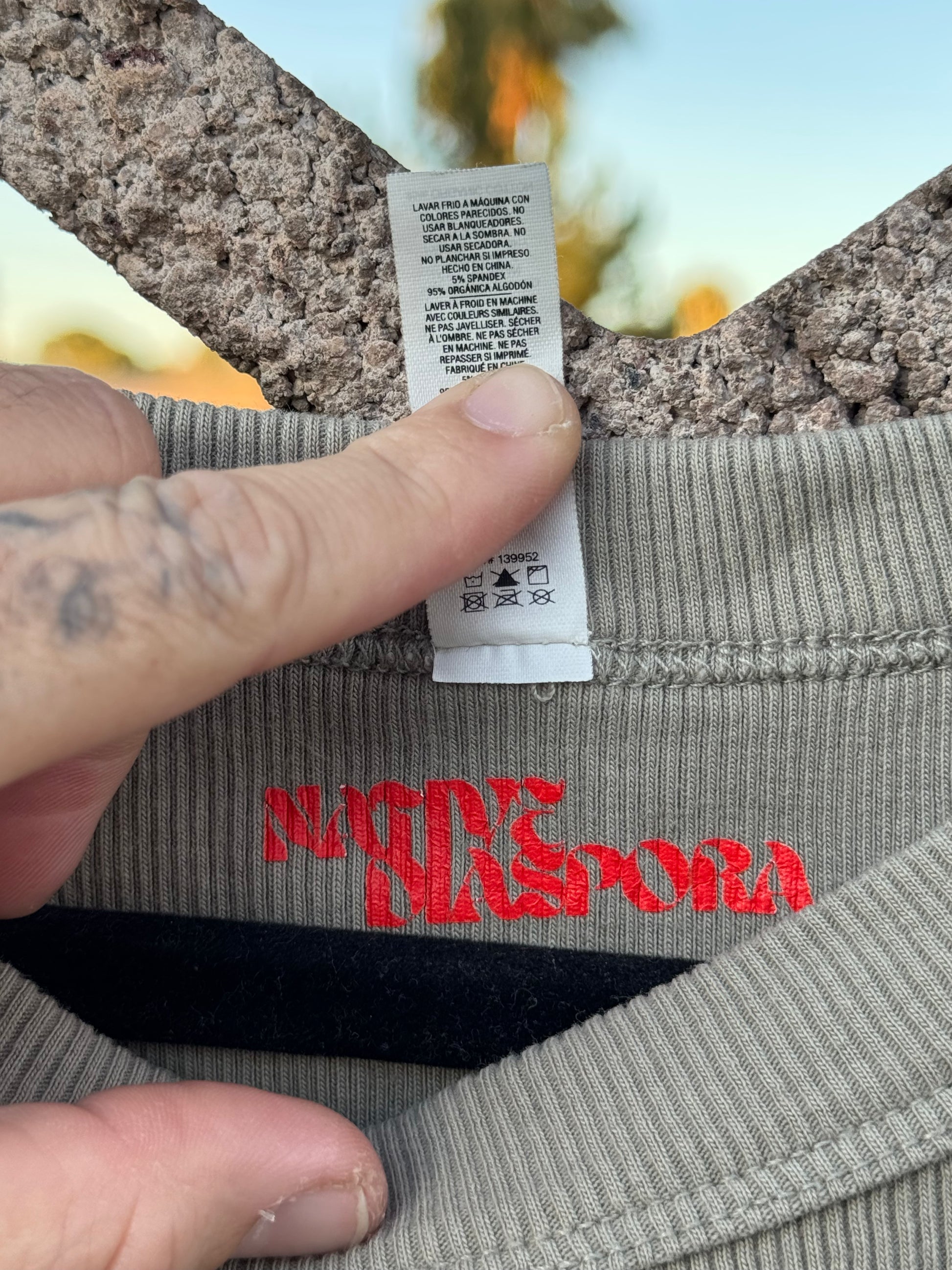 Re-used Organic Cotton AS Colour Dekālānize These Fakas Crop tank