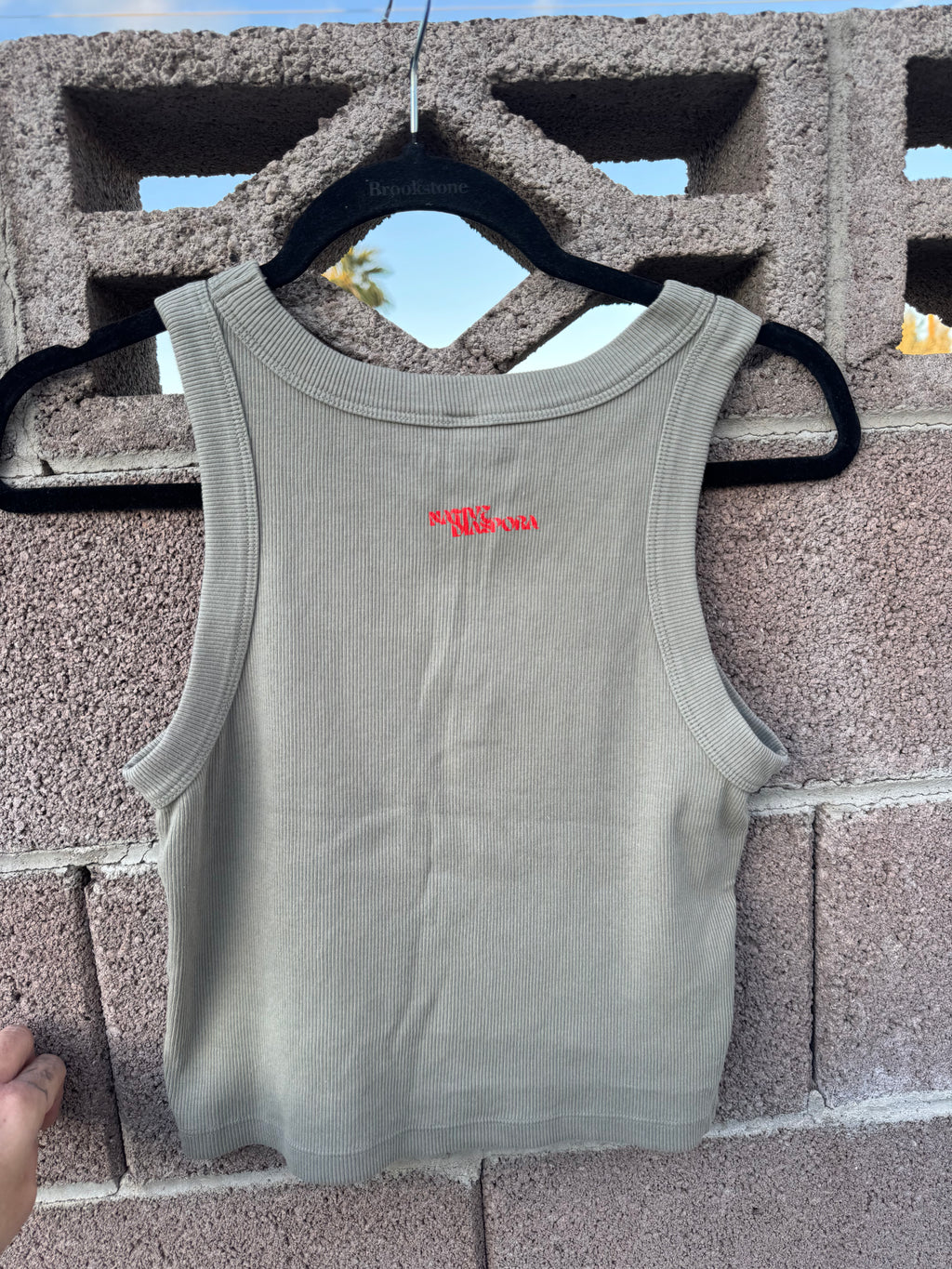 Re-used Organic Cotton AS Colour Dekālānize These Fakas Crop tank