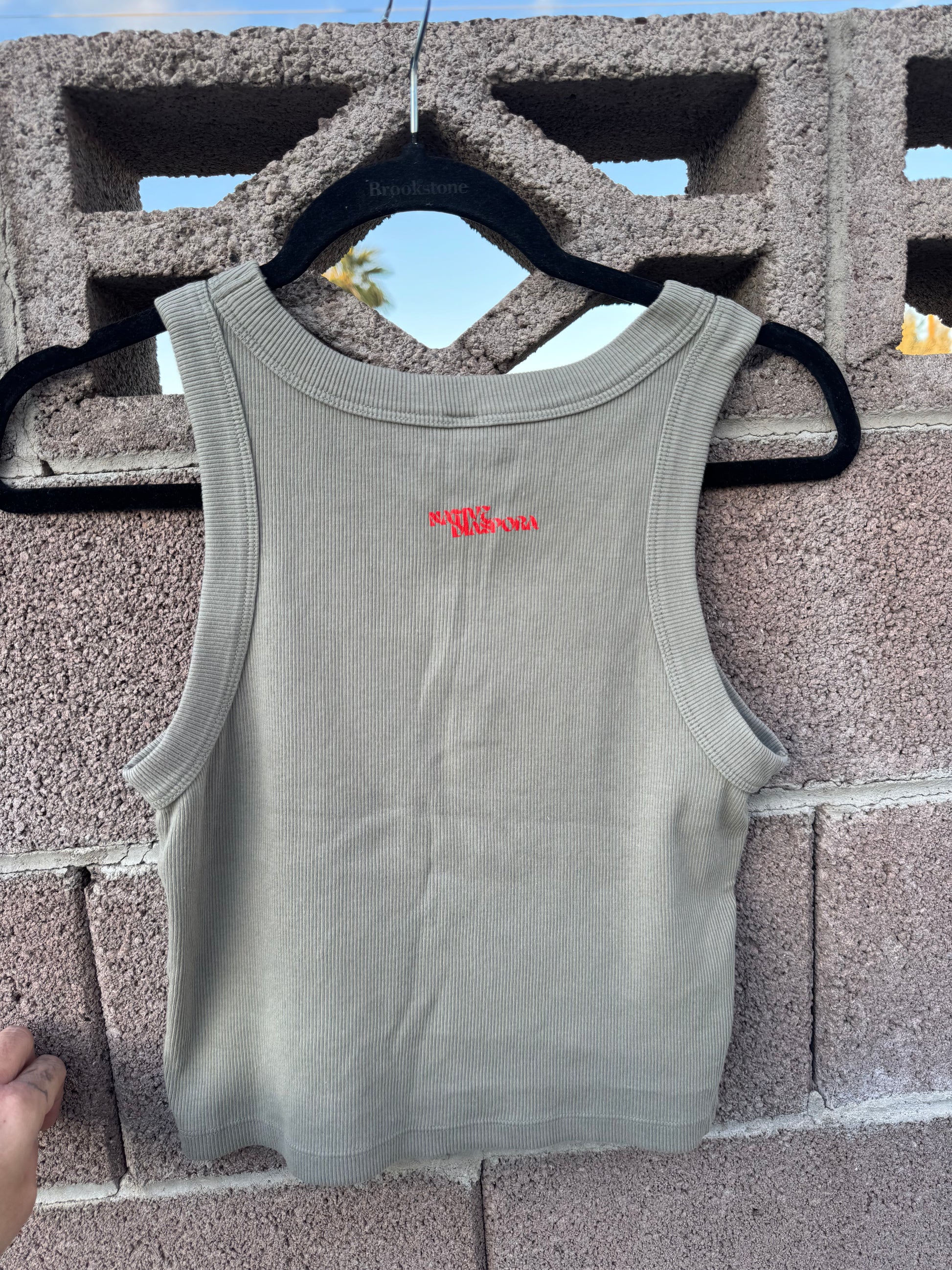 Re-used Organic Cotton AS Colour Dekālānize These Fakas Crop tank