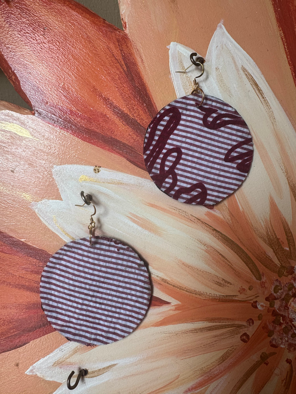Kū'ē Hand Stitched Up-cycled Earrings