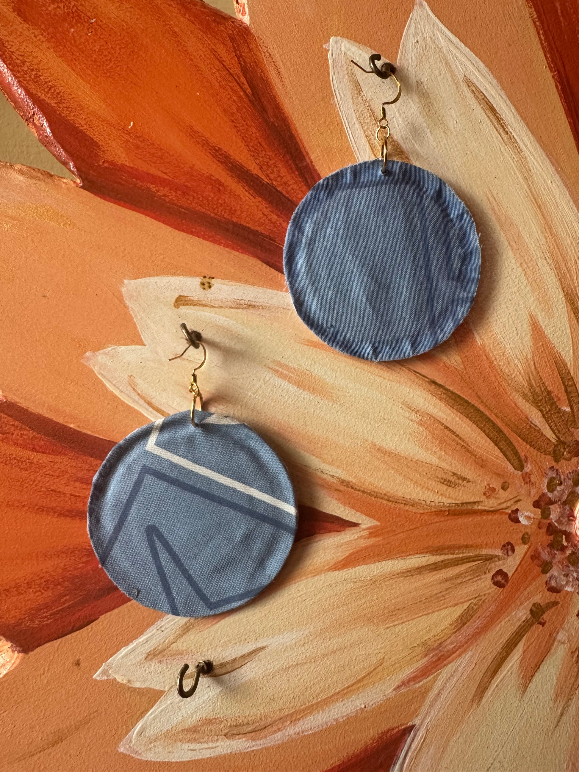 U Faka hand stitched Up-cycled Earrings